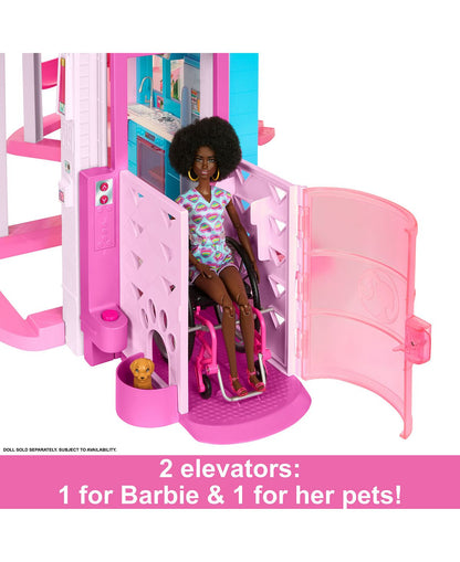 Barbie Dreamhouse, 75+ Pieces, Pool Party Doll House With 3 Story Slide