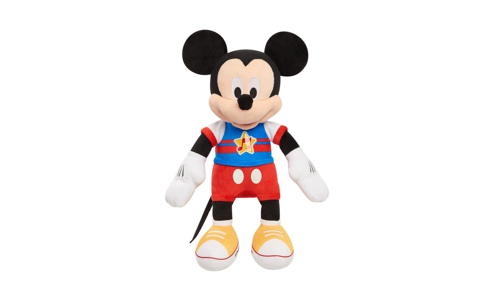 Disney Junior Mickey Mouse Funhouse Singing Fun Mickey Mouse 13" Lights and Sounds Feature Plushie, Sings The Wiggle Giggle Song