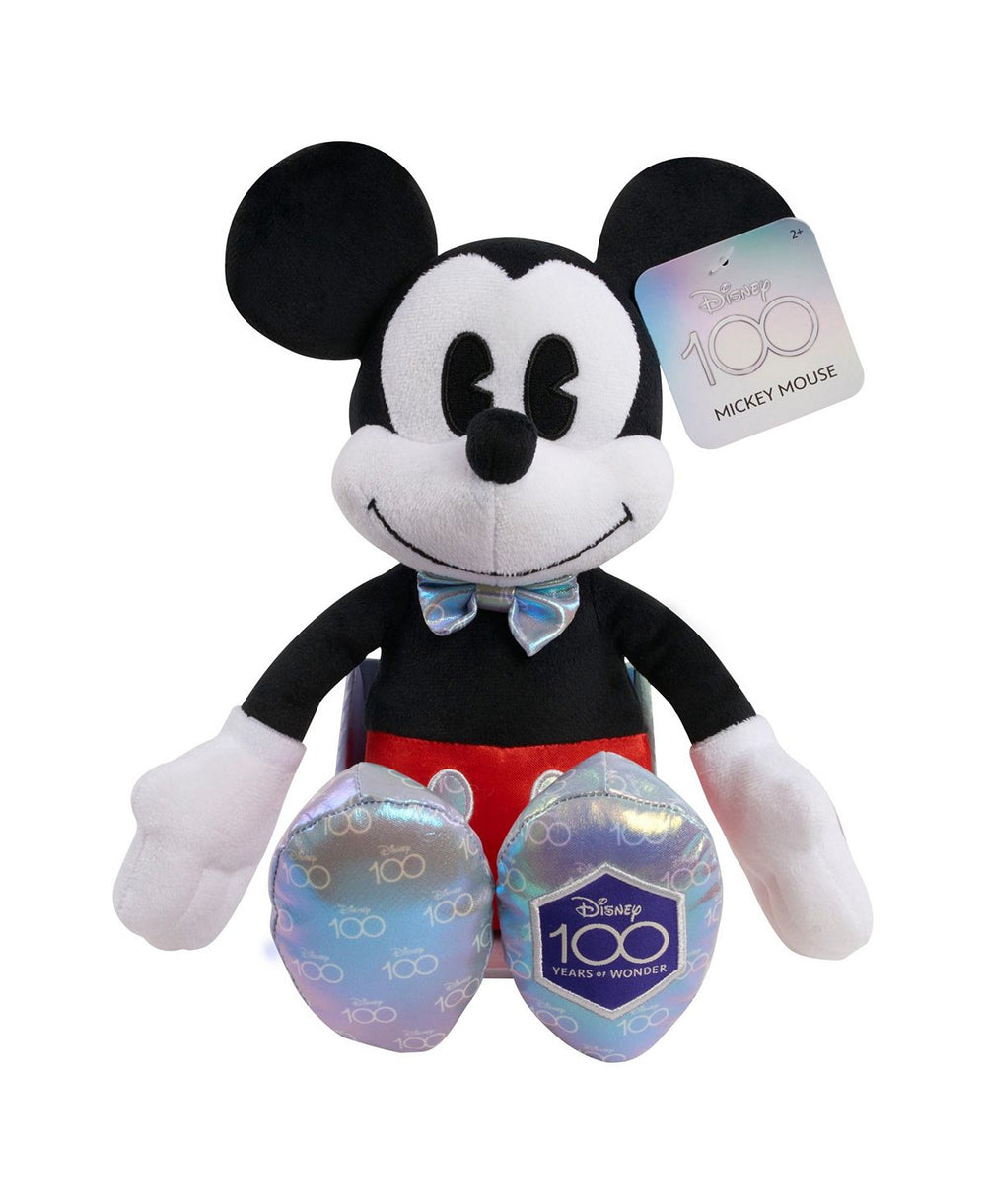 Disney100 17-inch Mickey Mouse Collector Plush - Platinum Bowtie and Holographic Shoes