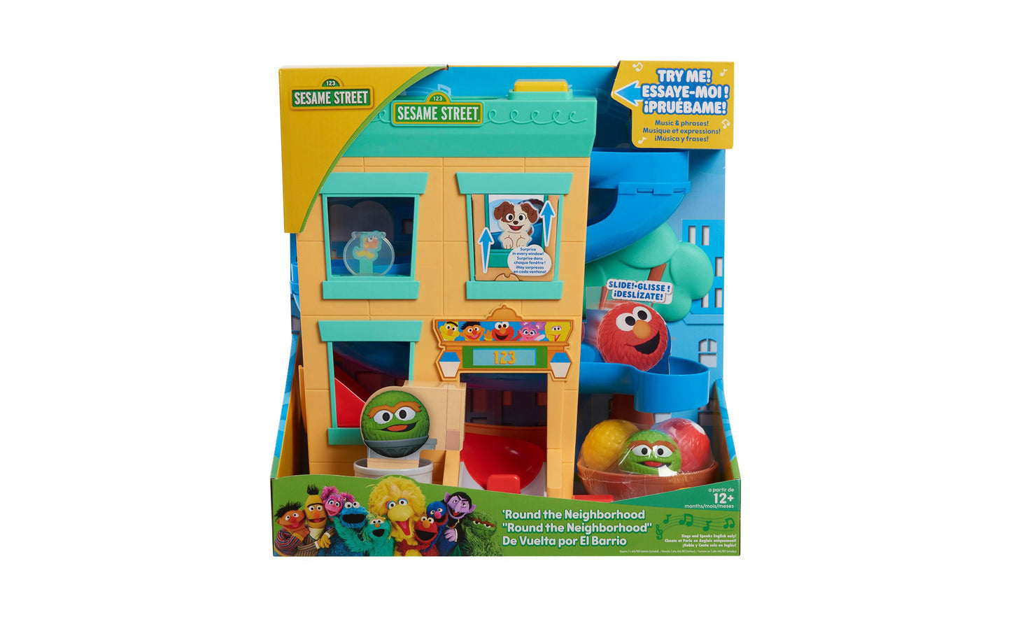 Sesame Street 'Round The Neighborhood 4-Piece Ball Drop Playset and Figures