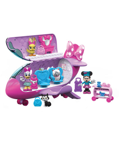 Disney Junior Minnie Mouse Bow-Liner Jet Playset with Pilot Outfit and Accessories