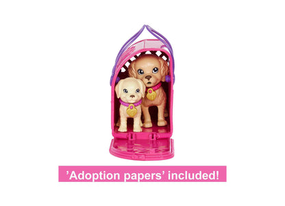 Barbie Pup Adoption Playset with Interactive Color-Change Puppies