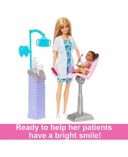 Barbie Careers Dentist Doll and Playset With Accessories, Barbie Toys