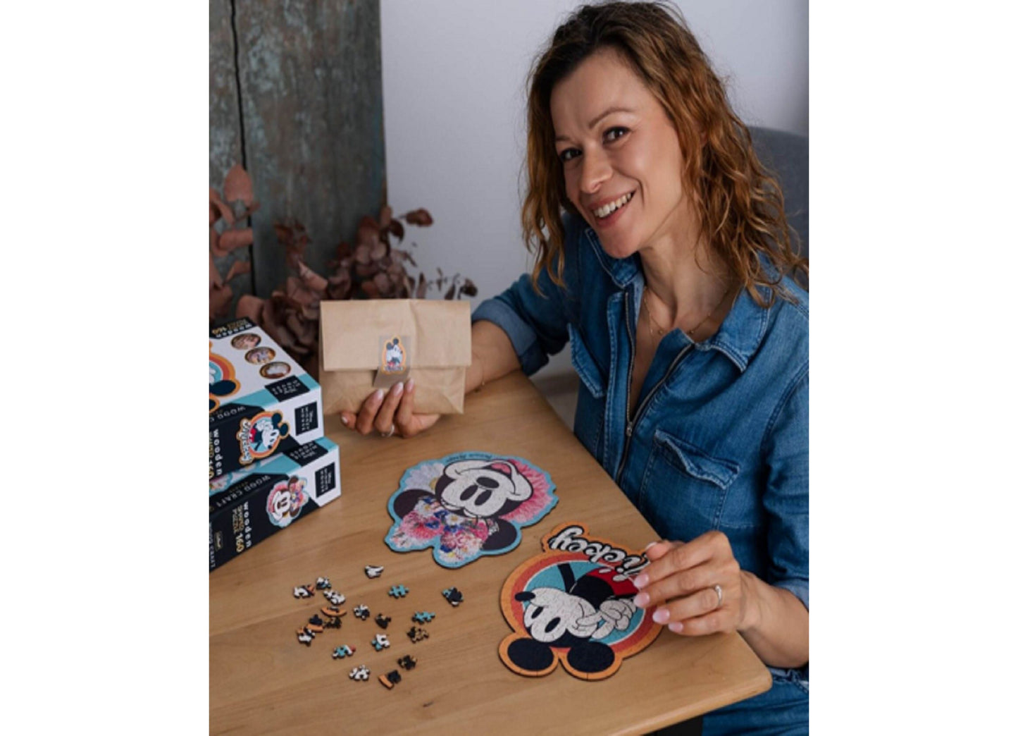 Trefl Wood Craft Disney Mickey 160 Piece Wooden Shape Puzzle