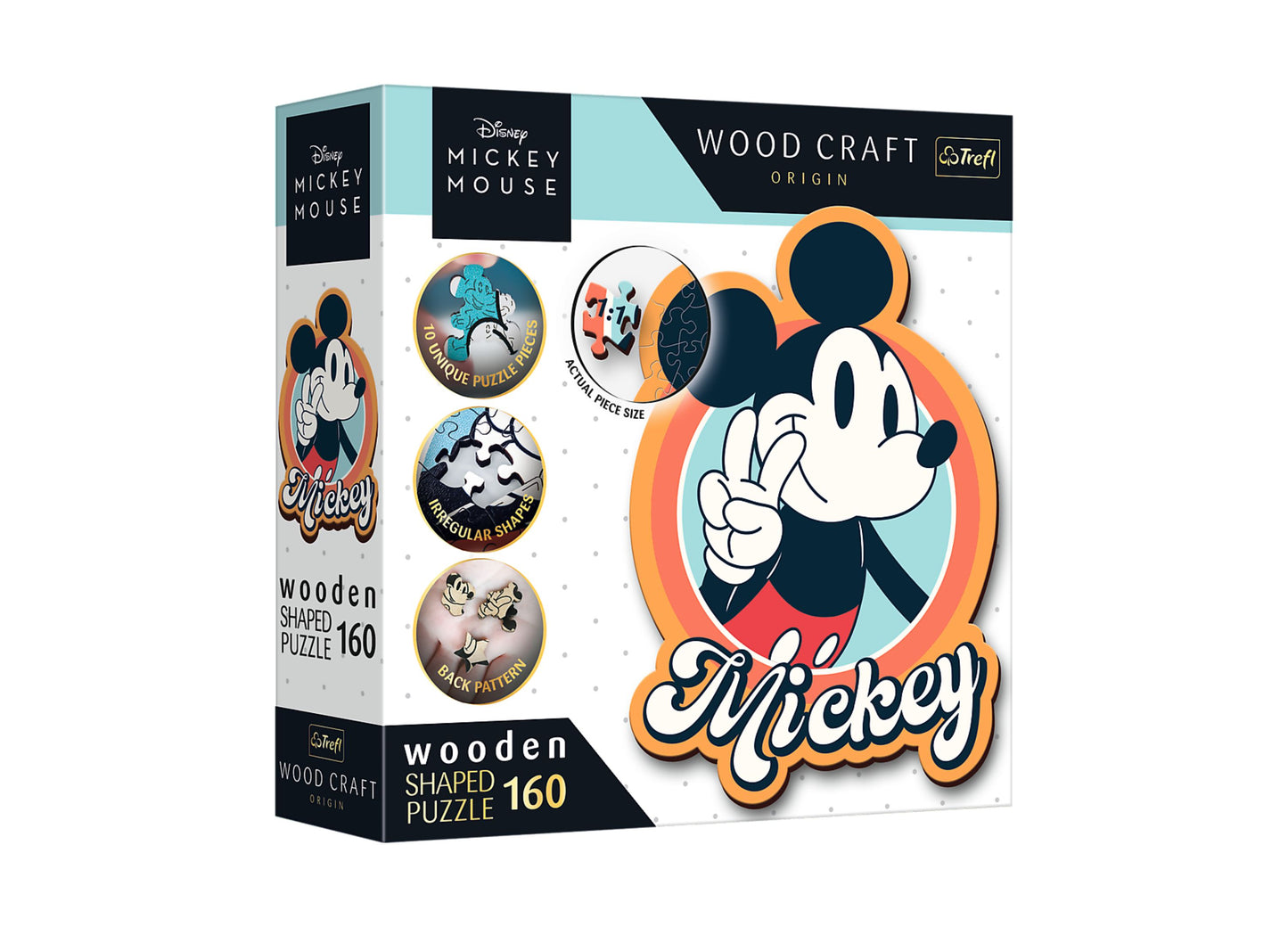 Trefl Wood Craft Disney Mickey 160 Piece Wooden Shape Puzzle