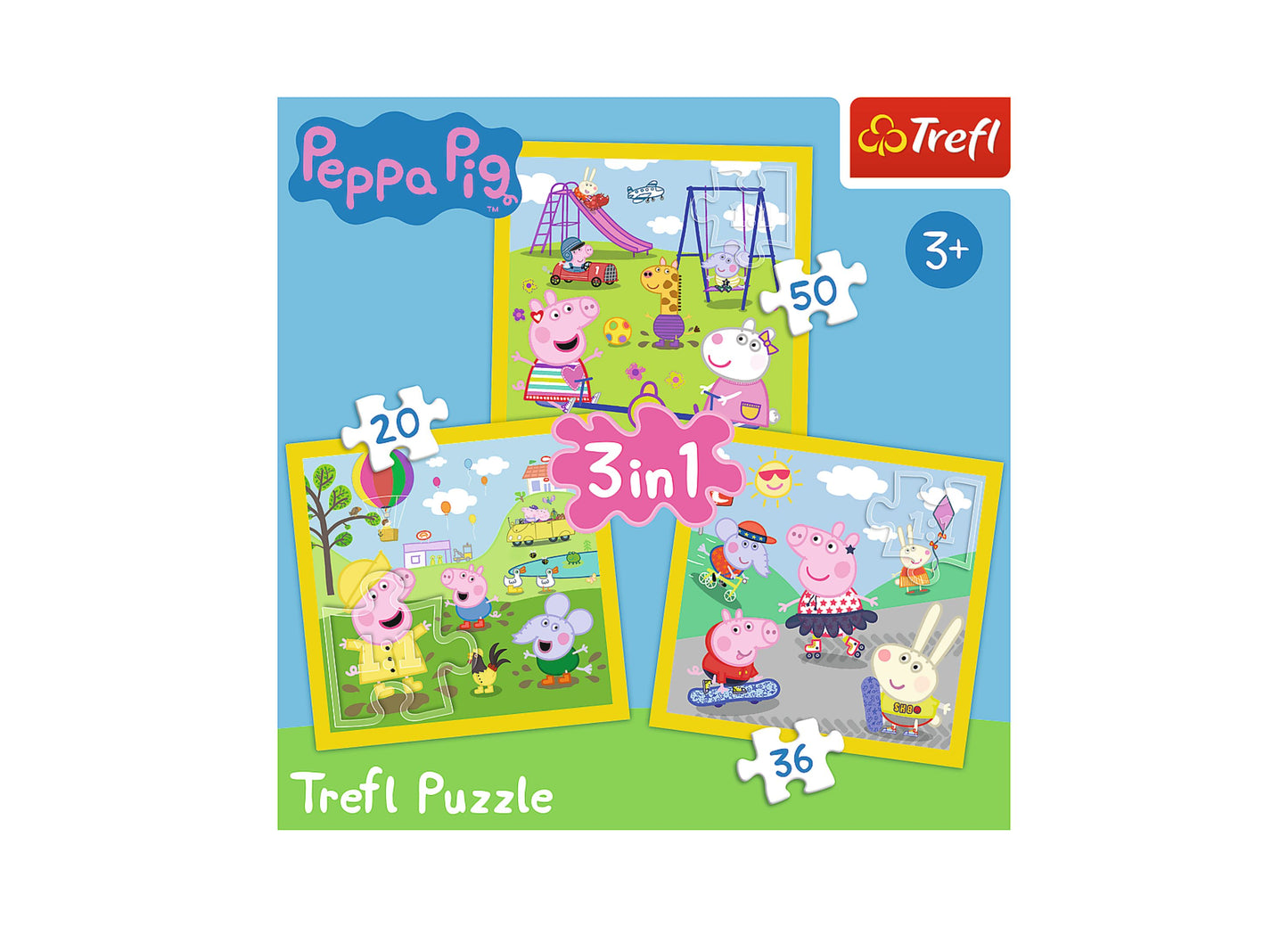 Trefl Peppa Pig 3 in 1 20, 36, 50 Piece Puzzle