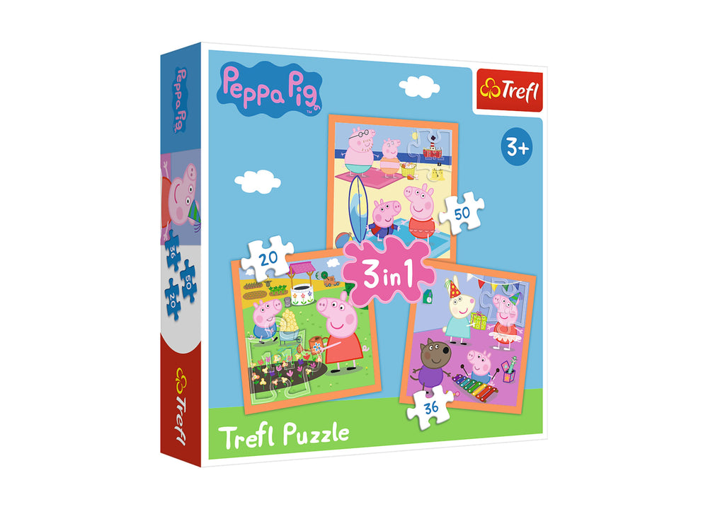 Trefl Peppa Pig 3 in 1 20, 36, 50 Piece Puzzle