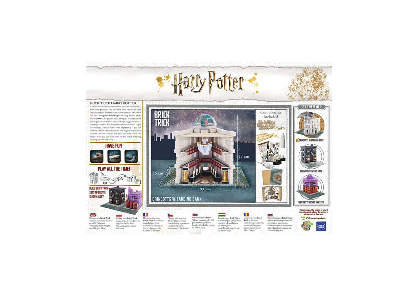 Trefl Harry Potter Brick Tricks Gringotts Wizarding Bank, 210 Piece