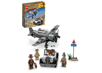 LEGO® Indiana Jones 77012 Fighter Plane Chase Toy Airplane Building Set with Indiana Jones, Professor Henry Jones Sr. & Fighter Pilot Minifigures