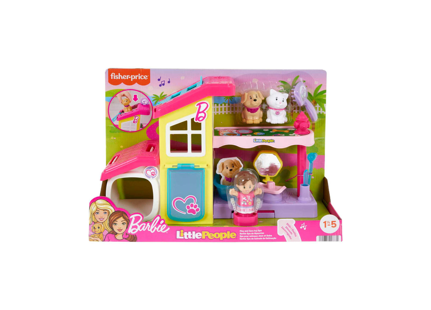 Little People Barbie Play and Care Pet Spa Musical Toddler Playset