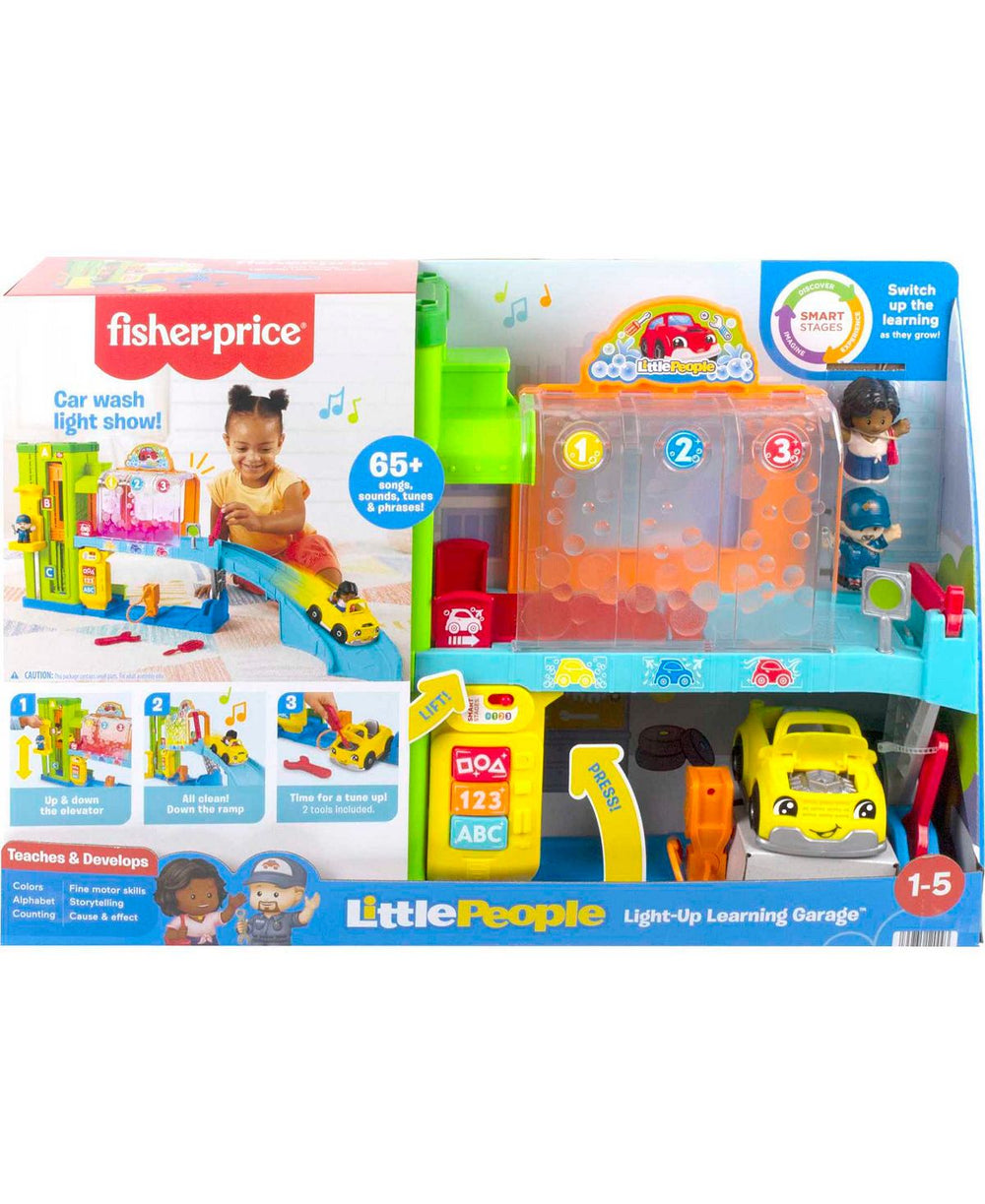 Fisher-Price Little People Light-Up Learning Garage Playset with Toy Car
