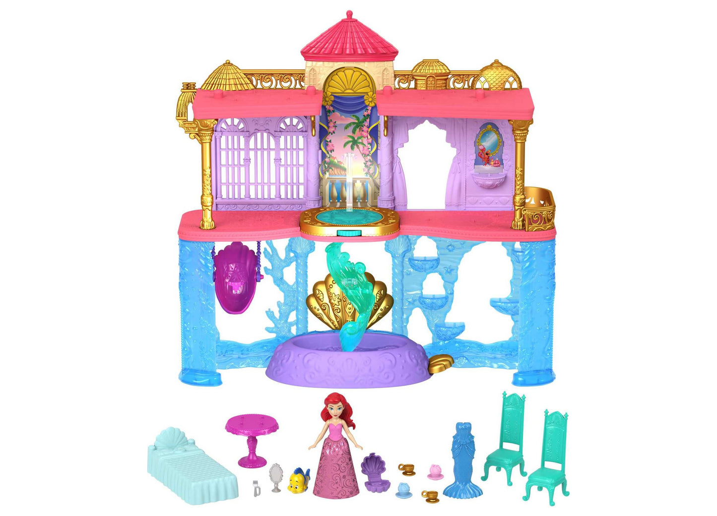 Disney Princess Ariel's Land & Sea Castle Playset with Doll and Accessories