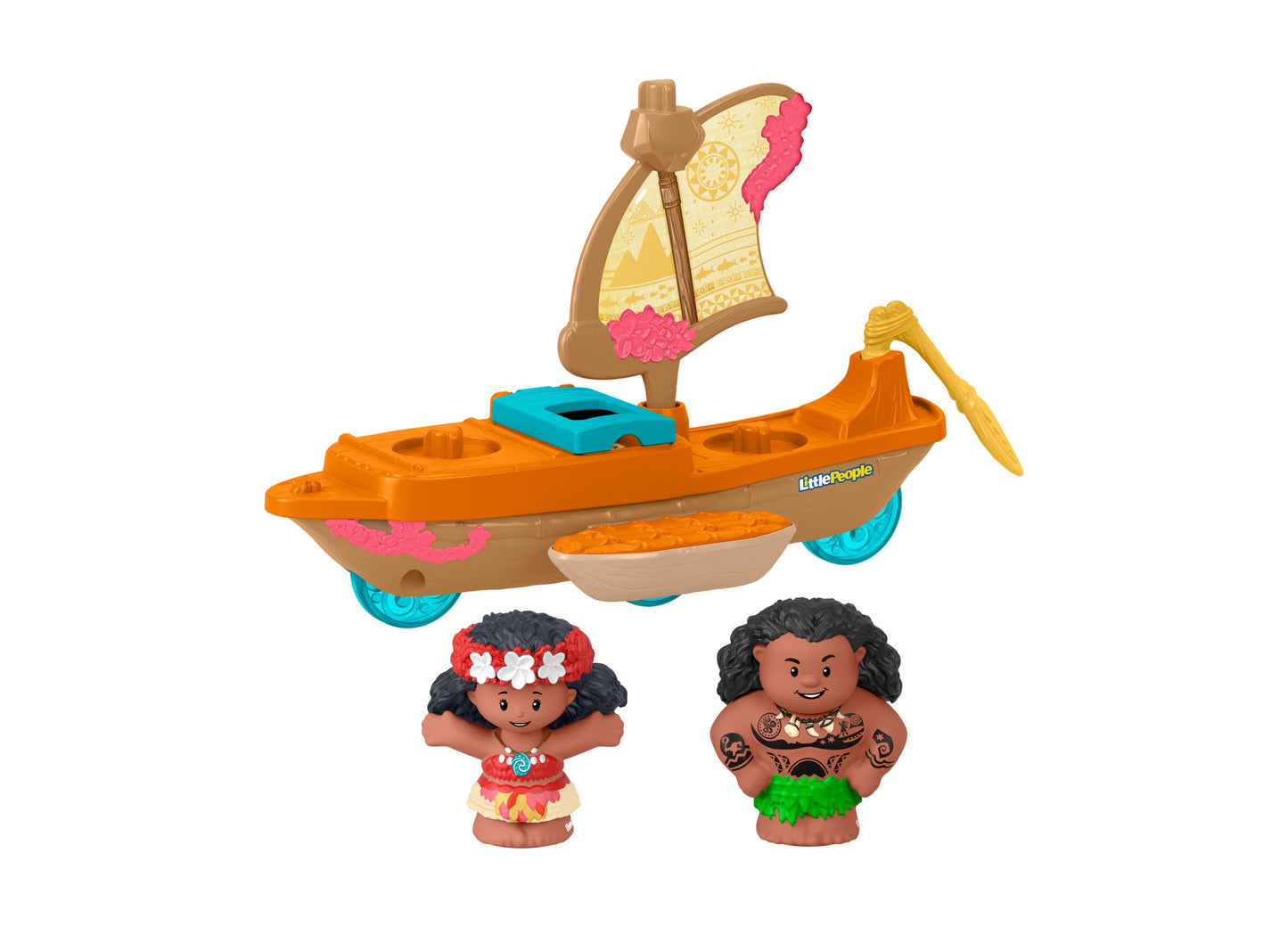 Fisher Price Little People Disney Princess Moana Toys, Moana Maui's Canoe, Toddler Toys