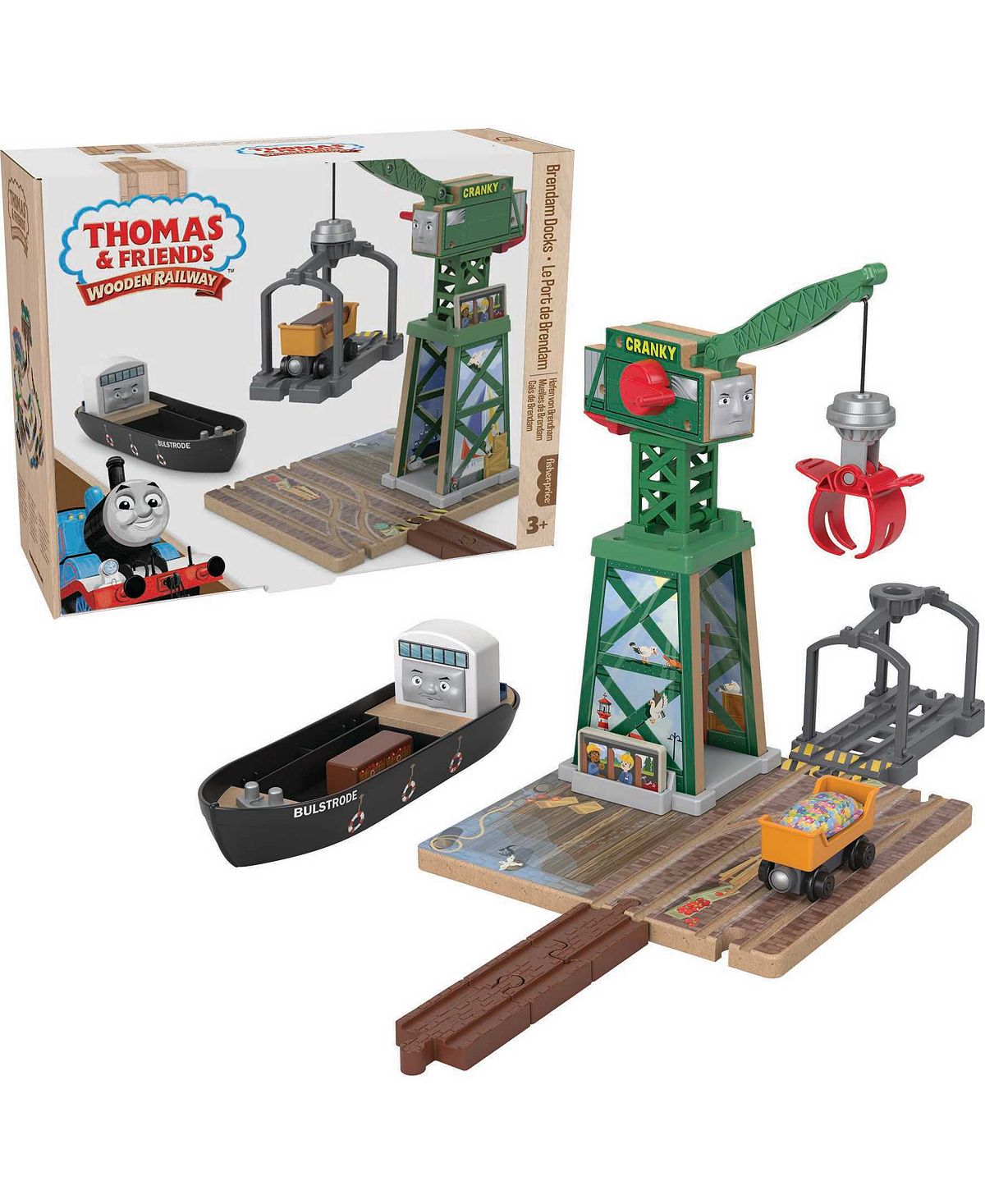 Fisher-Price Thomas & Friends Wooden Railway Brendam Docks Playset