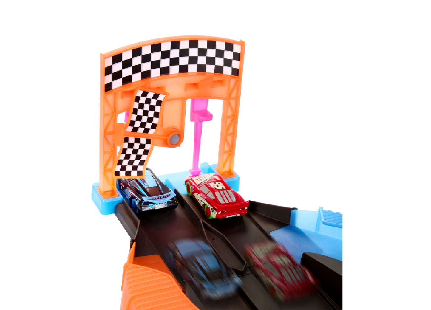 Disney Pixar Cars Glow Racers Criss-Cross Playset with Lightning McQueen & Jackson Storm