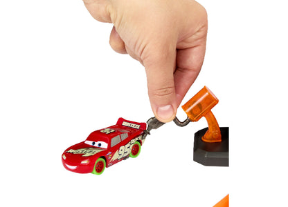 Disney Pixar Cars Glow Racers Criss-Cross Playset with Lightning McQueen & Jackson Storm