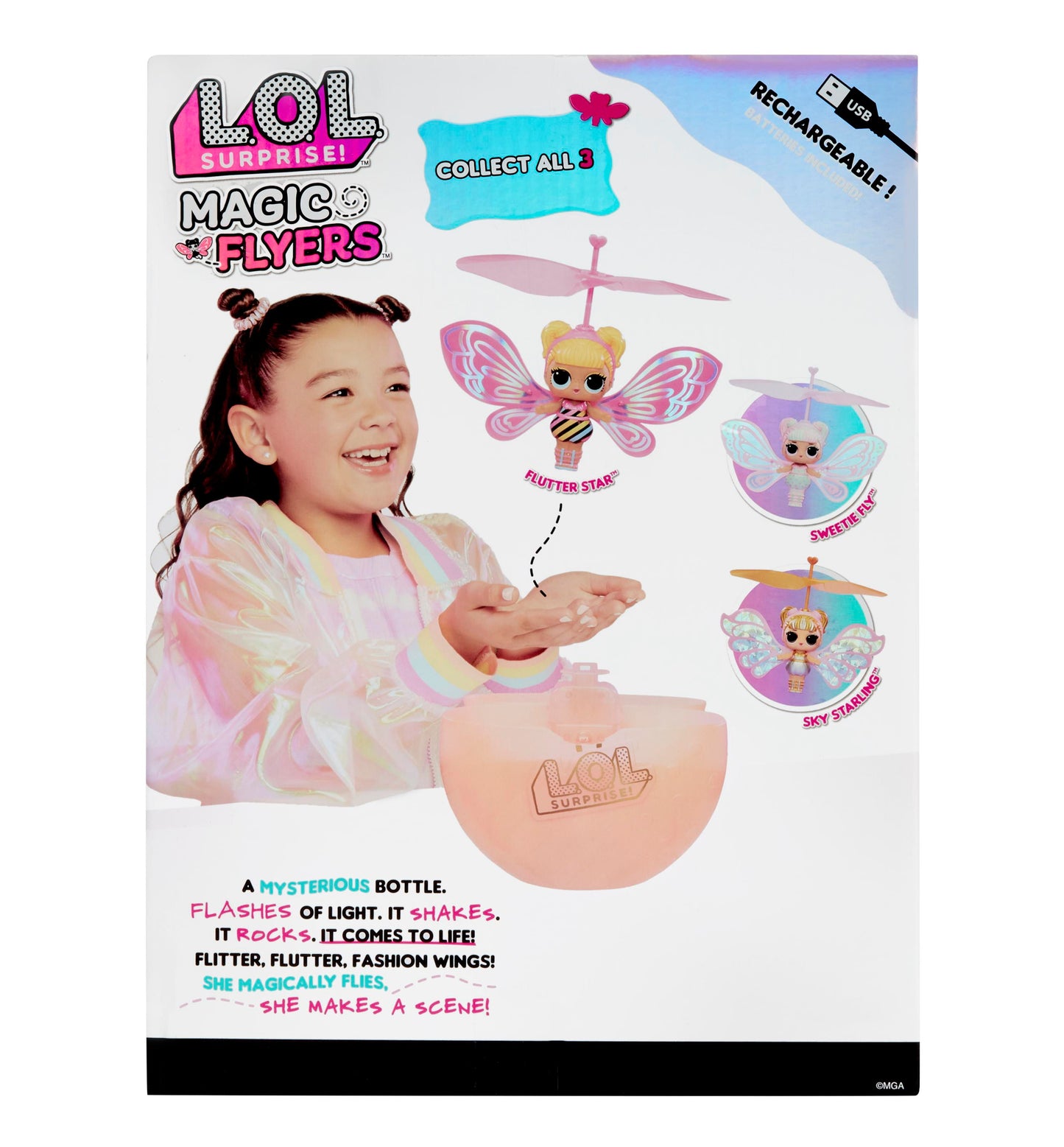 LOL Surprise! Magic Flyers Flutter Star Doll with Interactive Flying Feature