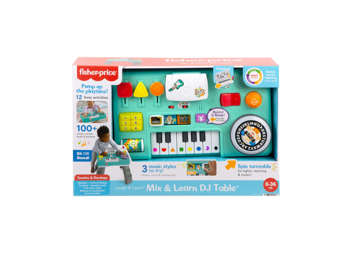 Fisher-Price Laugh & Learn Mix & Learn DJ Table for Toddlers