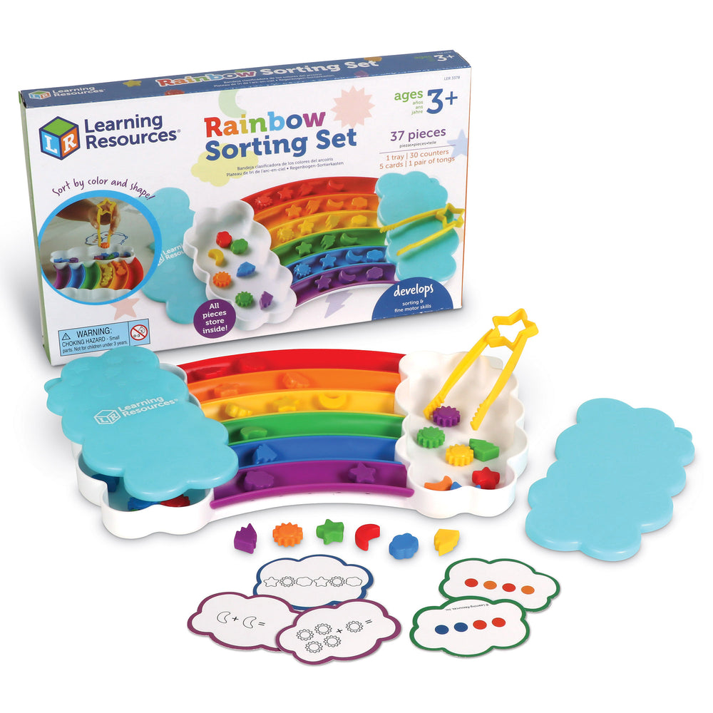 Learning Resources Rainbow Sorting Trays - Colorful Educational Toy for Early Math Skills