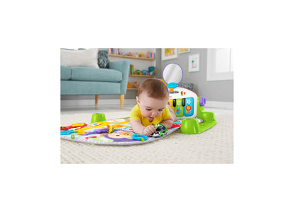 Fisher-Price Deluxe Kick & Play Piano Gym, Interactive Musical Toy for Newborns, Available in Green and Pink