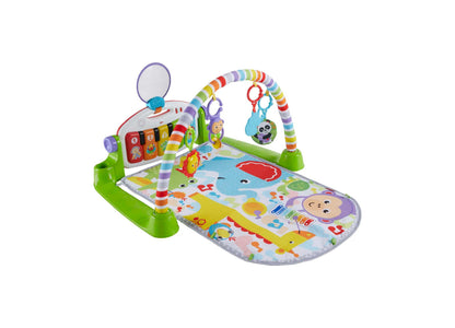 Fisher-Price Deluxe Kick & Play Piano Gym, Interactive Musical Toy for Newborns, Available in Green and Pink