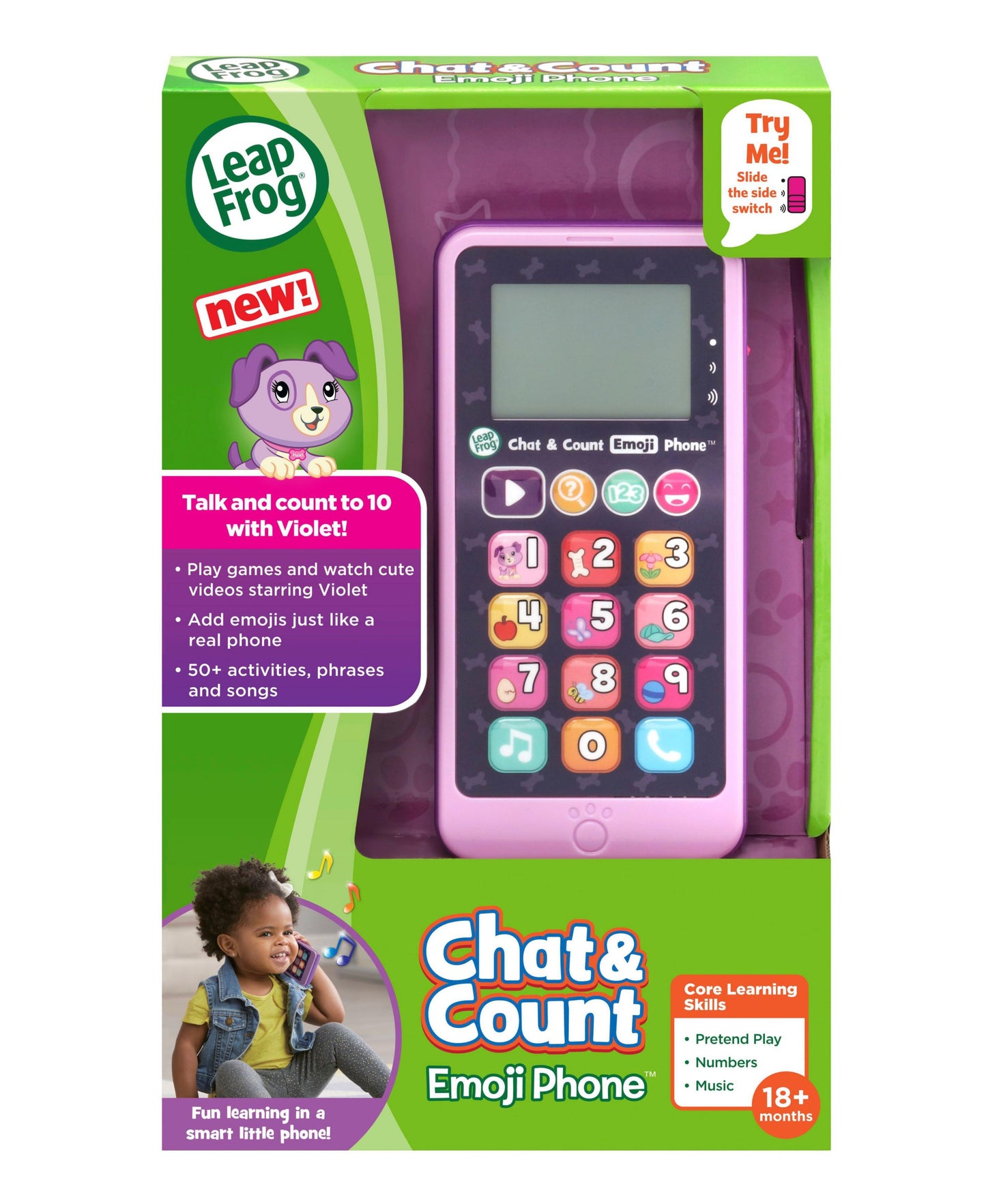 VTech Chat & Count Emoji Phone - Interactive Violet Edition