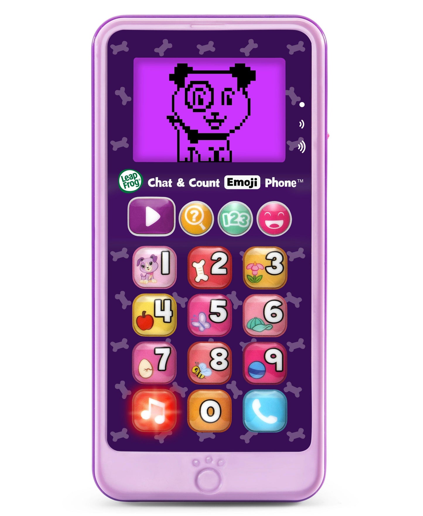 LeapFrog Chat & Count Emoji Phone - Interactive Toddler Toy - Purple