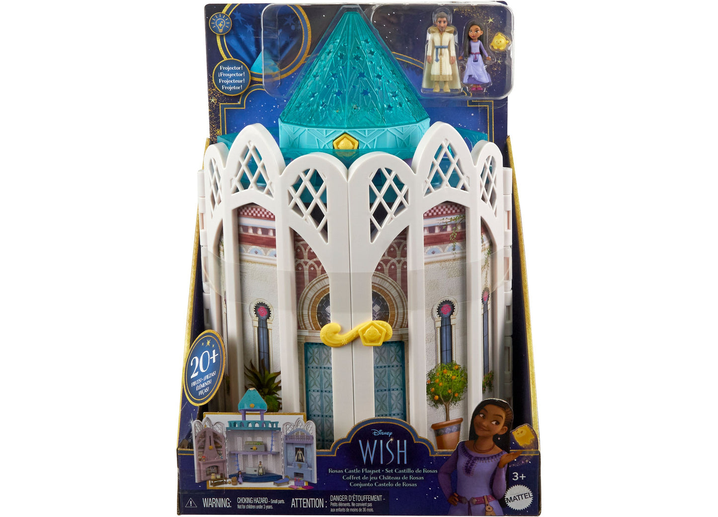 Disney Wish Rosas Castle Playset - Interactive Dollhouse with Light-Up Features