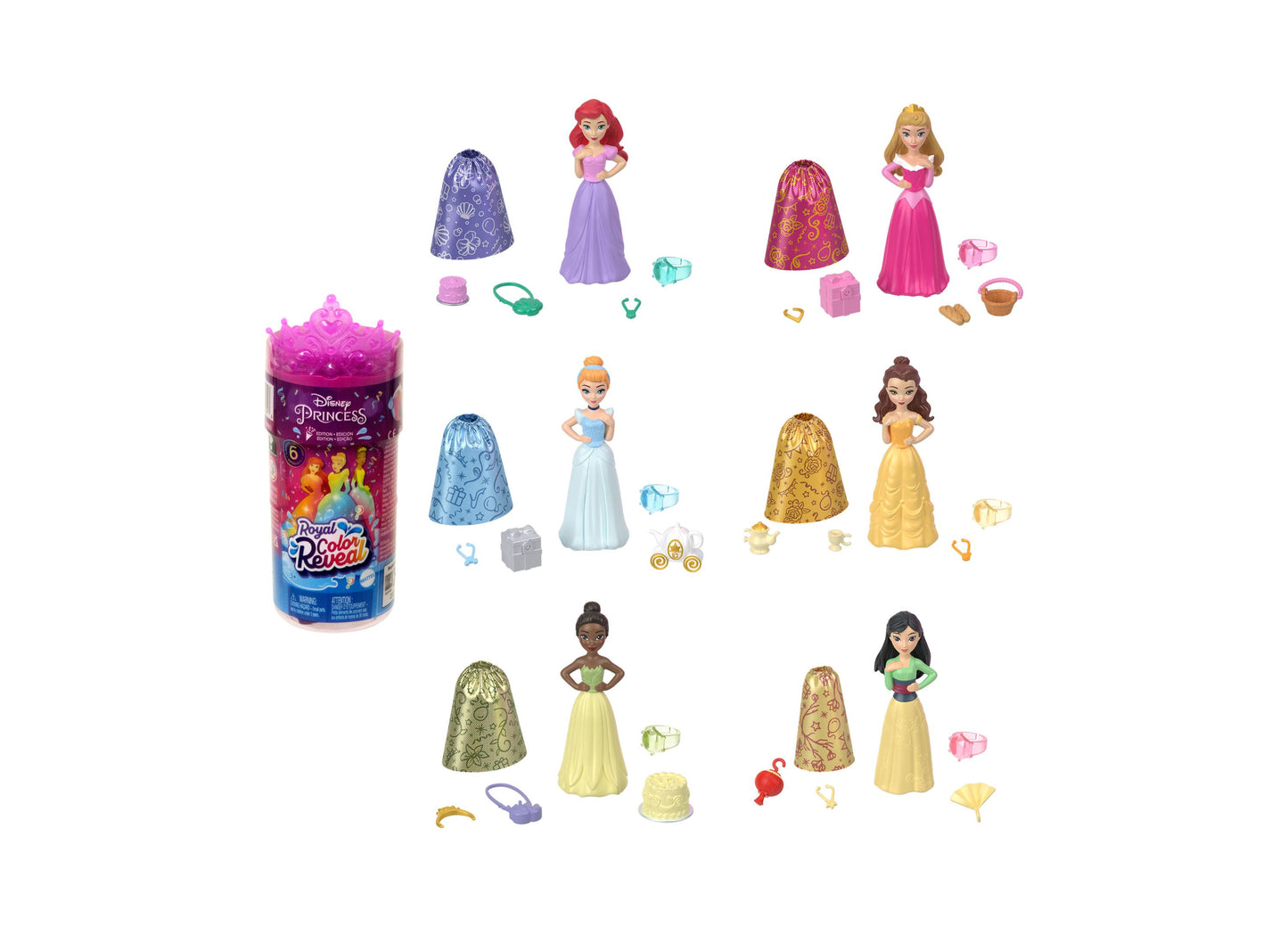 Disney Princess Royal Small Doll Color Reveal - Mystery Princess