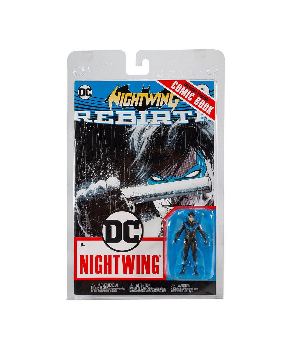 DC Direct Nightwing 3" Action Figure with DC Rebirth Comic - Page Punchers Series