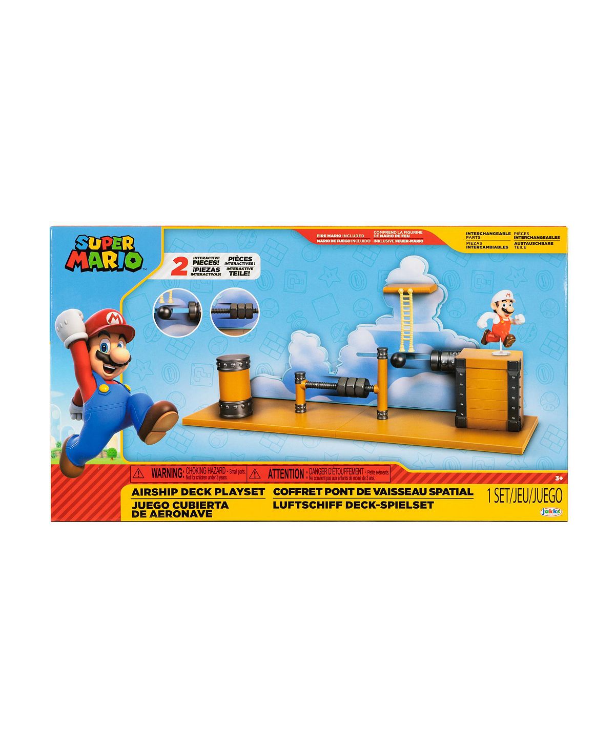 Super Mario Airship Deck Interactive Playset with Mario Figure