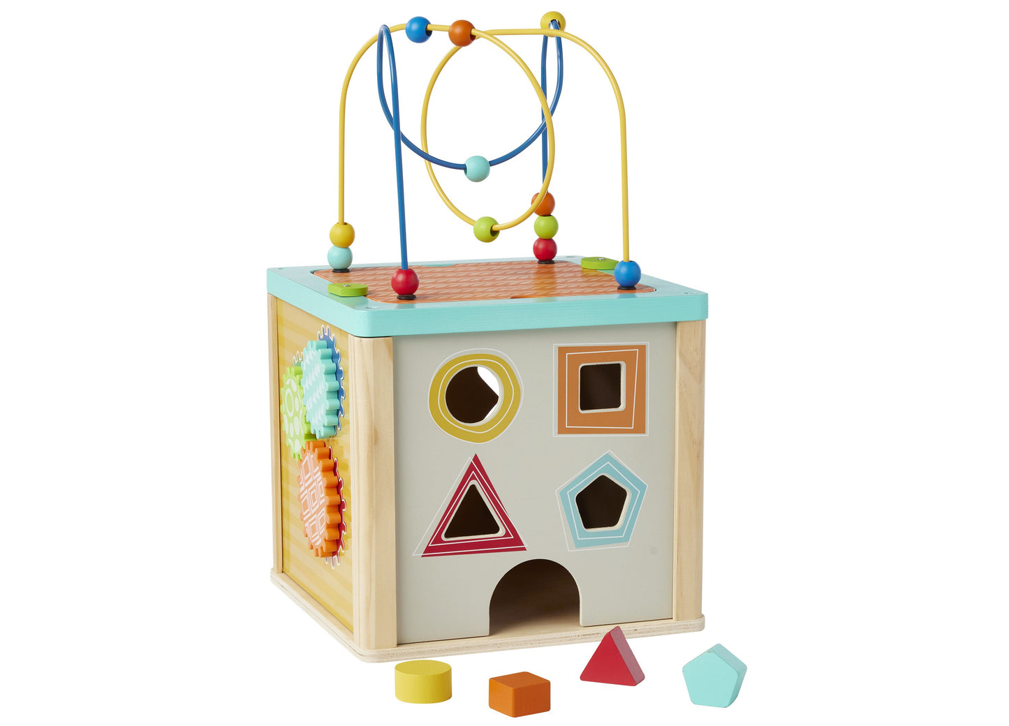 Imaginarium 5-in-1 Wooden Activity Cube - Educational Learning Toy