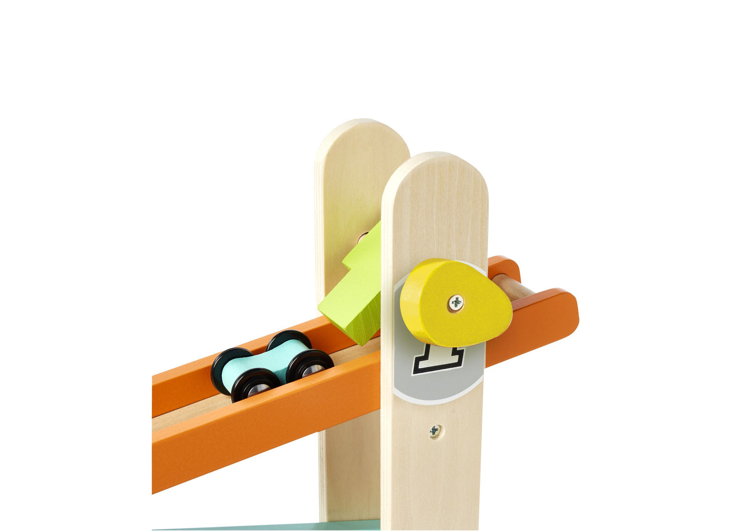 Imaginarium Wooden Drop and Go Ramp Racer Playset with 4 Racing Cars