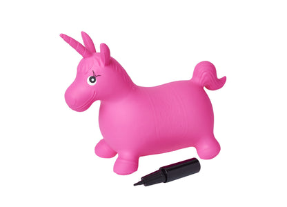 Imaginarium Pink Bouncy Unicorn Floor Hopper - Durable Indoor/Outdoor Play Toy