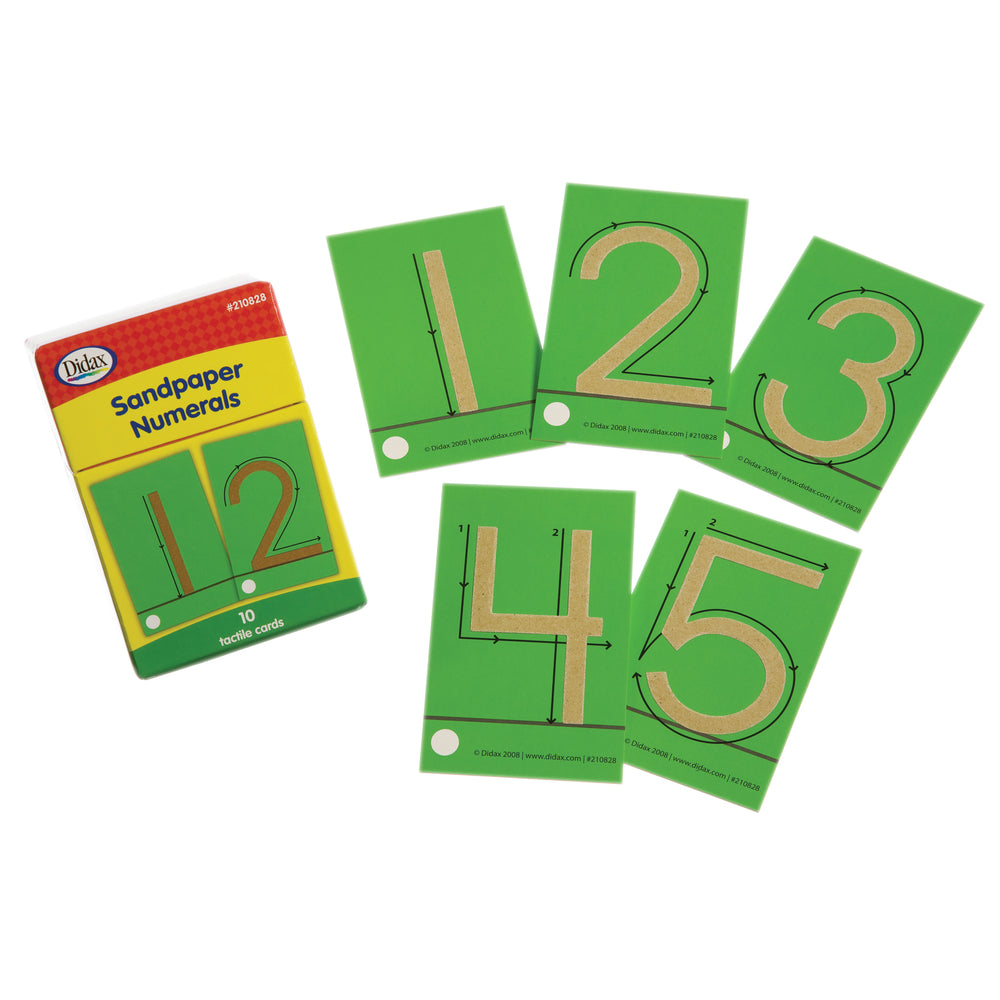 Didax Tactile Sandpaper Numerals - Educational Learning Tool for Kids