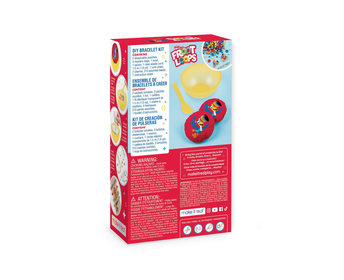 Make It Real Kellogg's Cerealsly Cute Froot Loops DIY Bracelet Kit