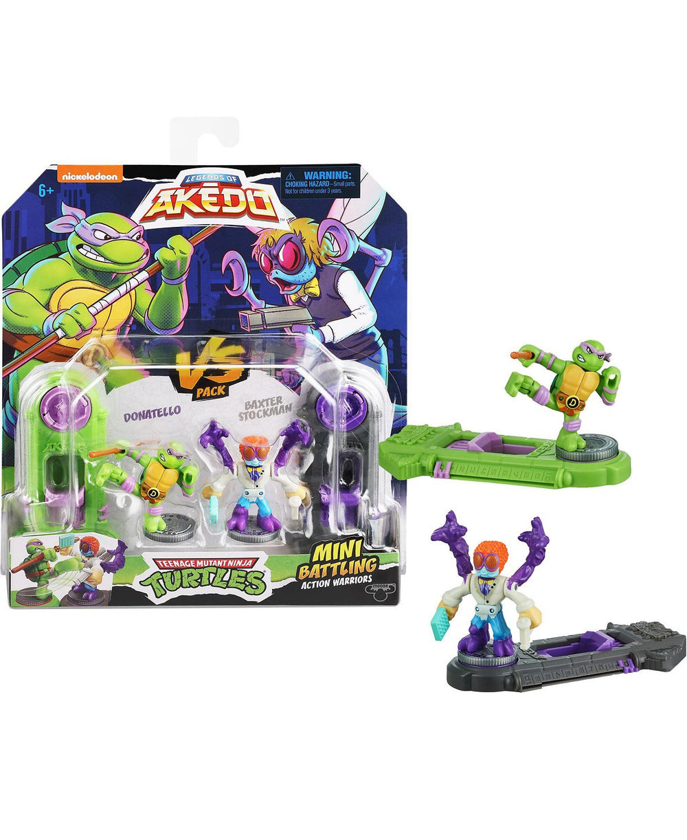 Akedo Ultimate Arcade Warriors Donatello vs Baxter Stockman - TMNT Battle Set