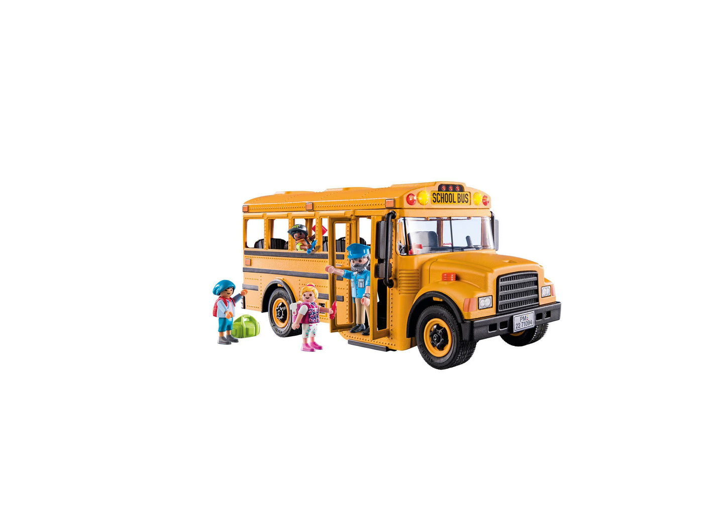 Playmobil City Life 46-Piece School Bus Playset with Flashing Lights