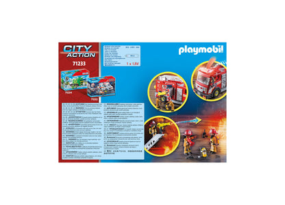 Playmobil City Action Fire Truck with Lights and Sound, 86-Piece Set