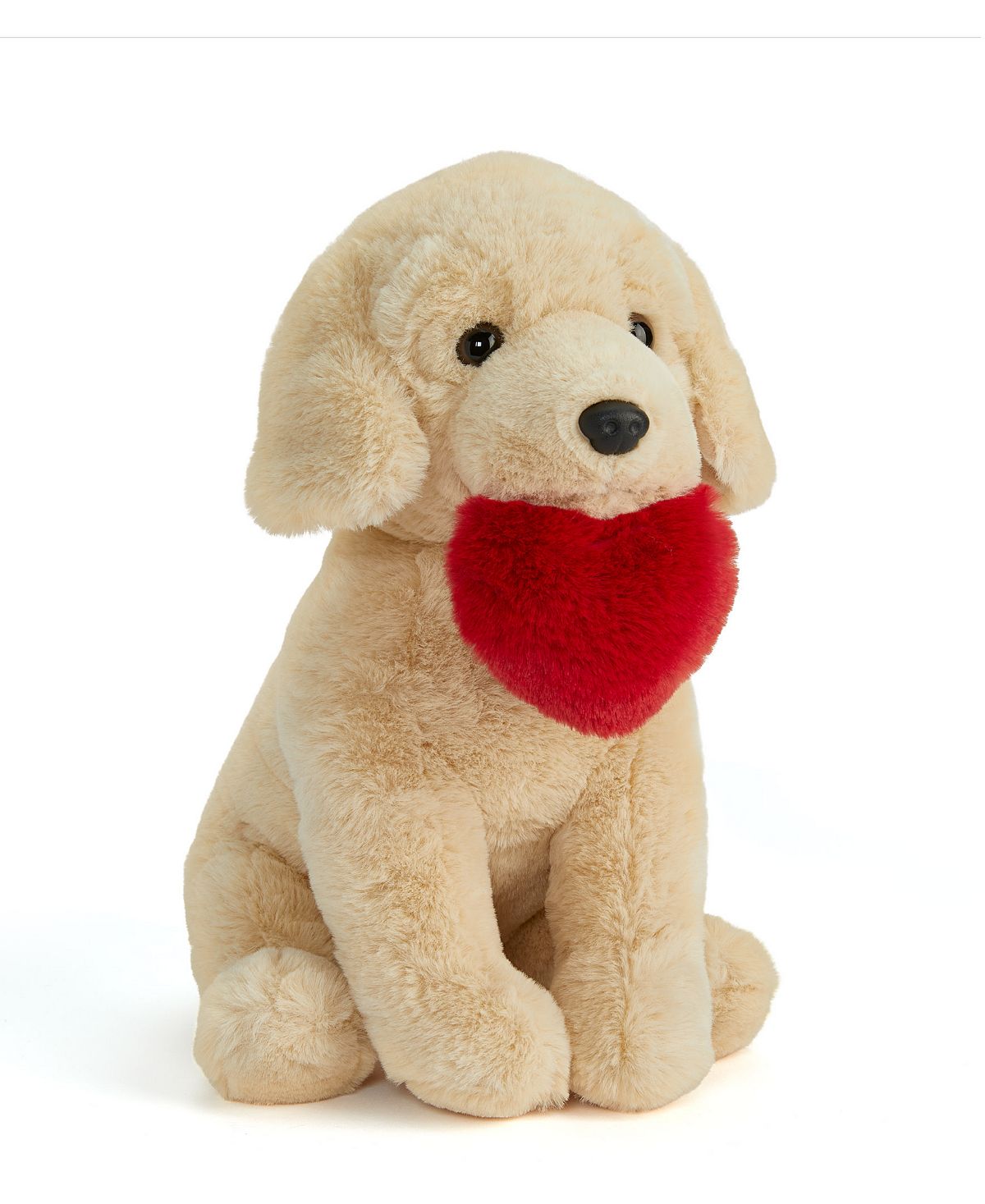 Geoffrey's Toy Box 12 inch Plush Heart Labrador - Cuddly Stuffed Animal