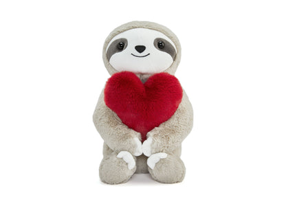 Geoffrey's Toy Box 12-inch Plush Heart Sloth - Cuddle Companion