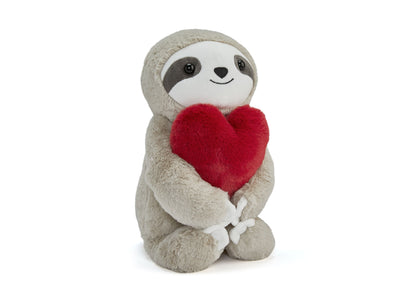 Geoffrey's Toy Box 12-inch Plush Heart Sloth - Cuddle Companion