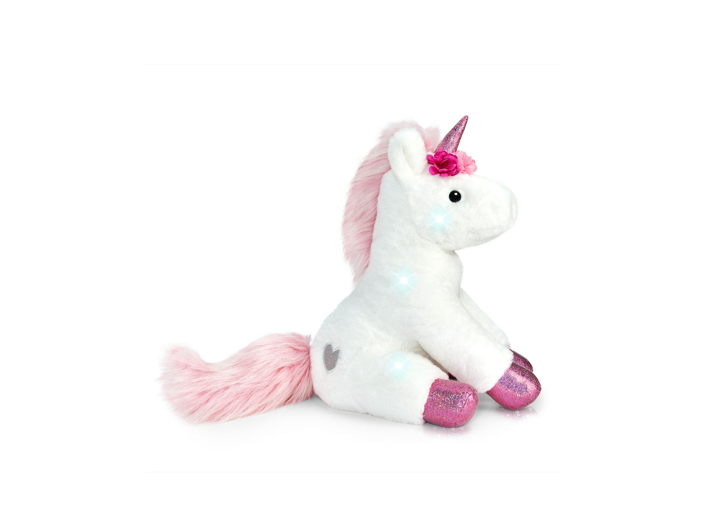 Geoffrey's Toy Box 13 inch Interactive Unicorn Plush with LED Lights and Sounds