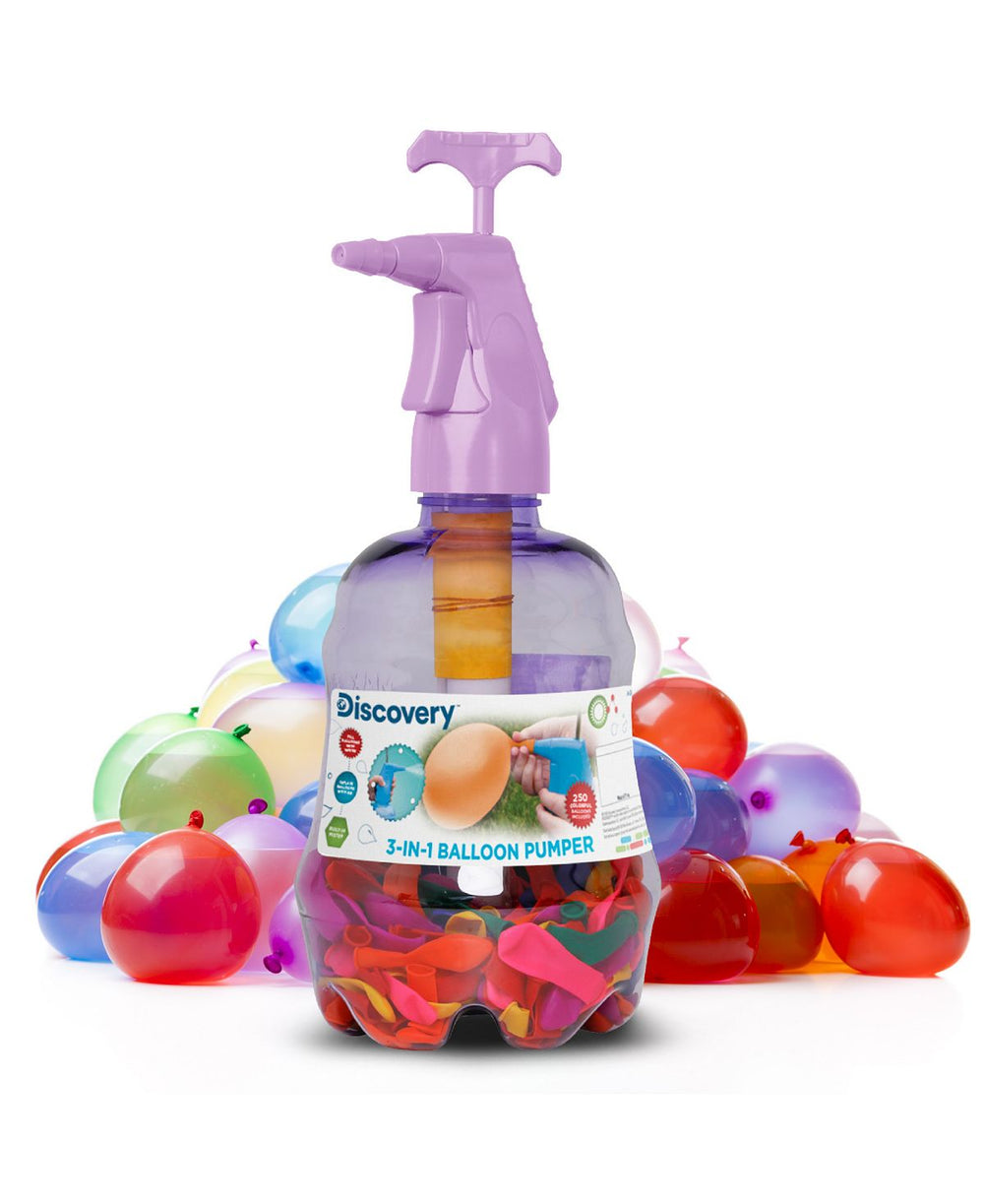 Discovery Kids 3-in-1 Balloon Pumper with 250 Multicolor Water Balloons