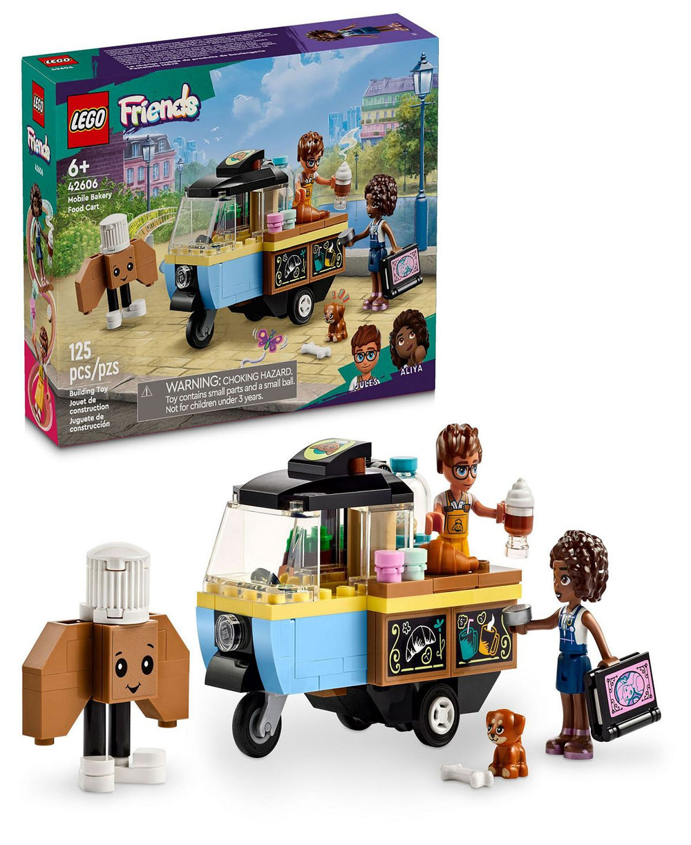 LEGO Friends 125-Piece Mobile Bakery Food Cart Building Set with Minifigures