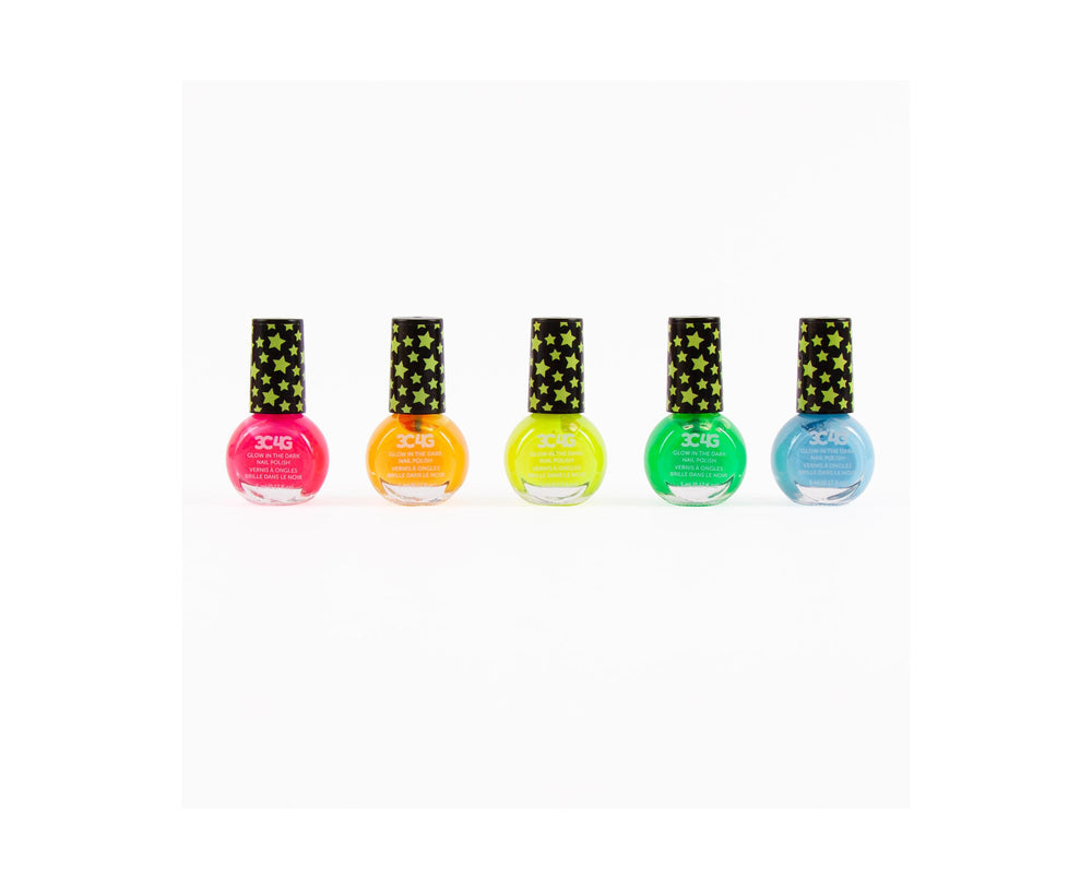 3C4G Glow in the Dark Nail Polish Set - Vibrant Colors for Kids