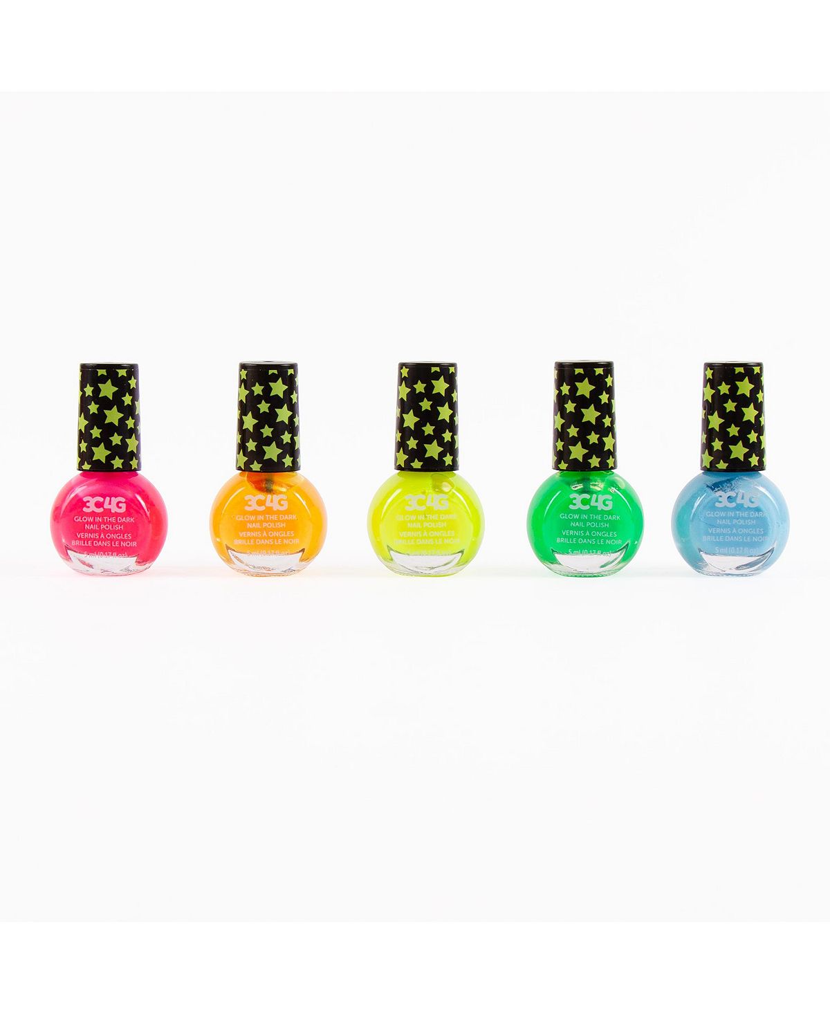 3C4G Glow in the Dark Nail Polish Set - Vibrant Colors for Kids