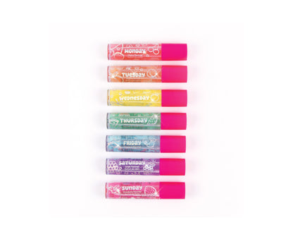 3C4G Flavorful Days of the Week Lip Gloss Set - Scented Roller Ball Tubes