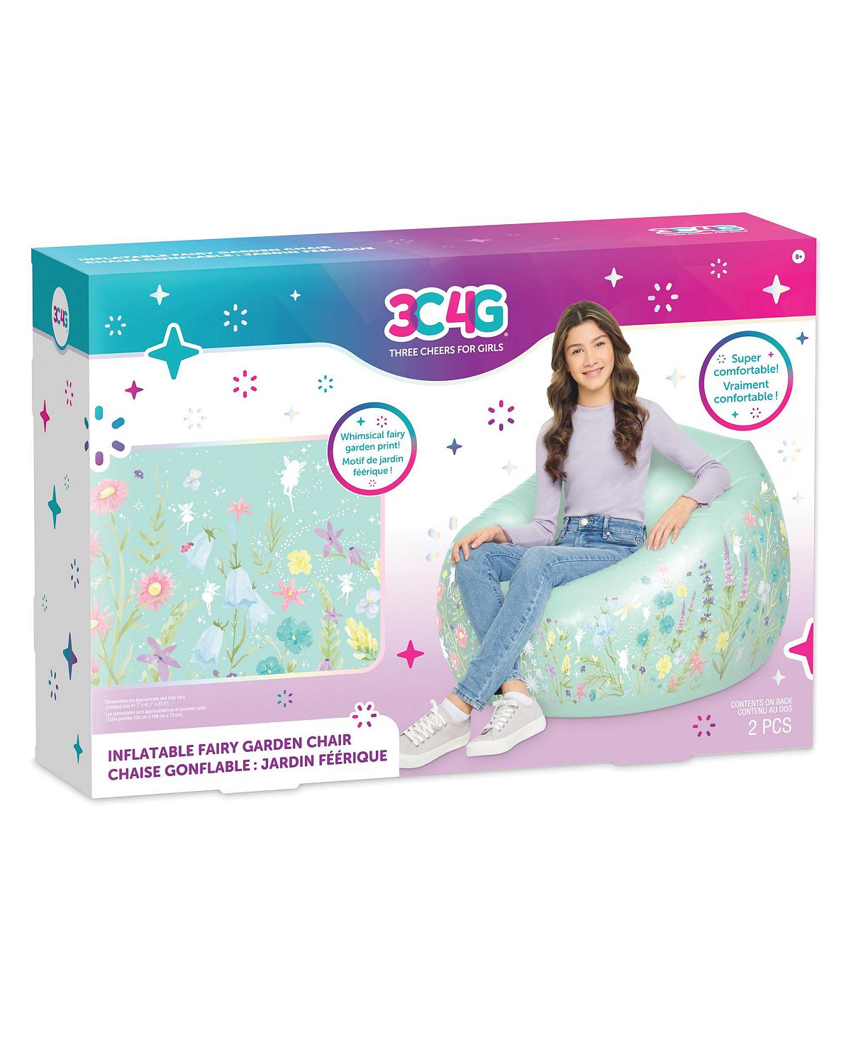 3C4G Fairy Garden Inflatable Chair - Whimsical Seating for Tweens