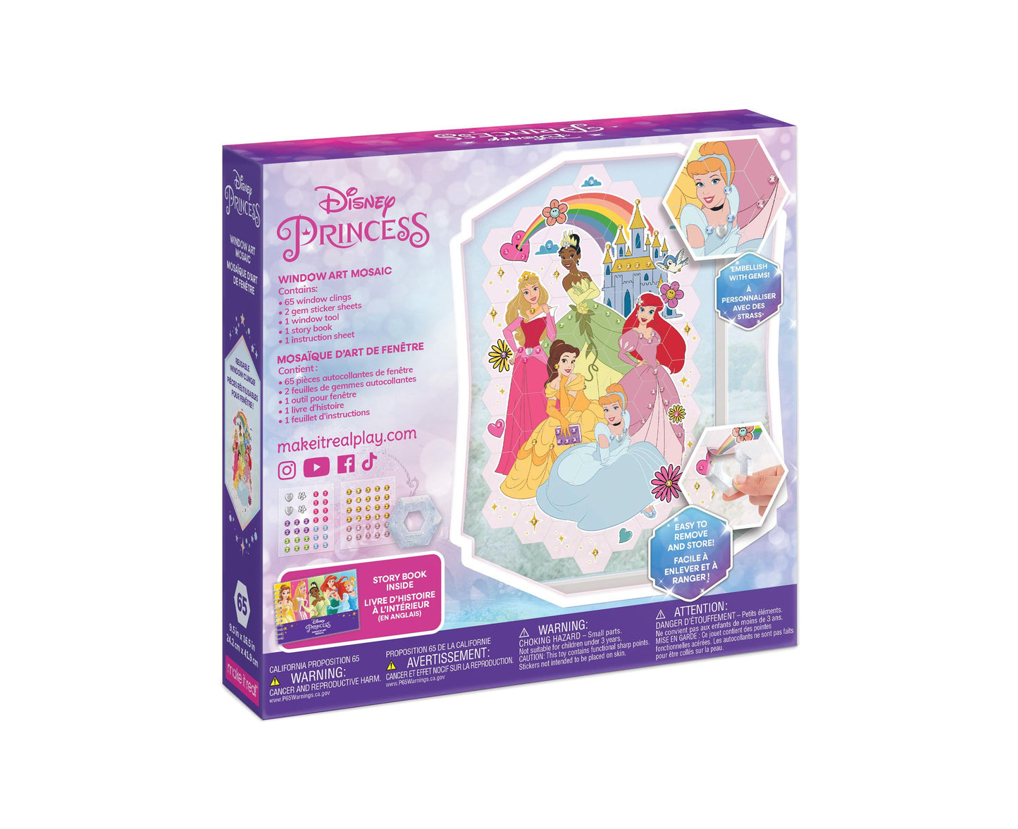 Disney Princess Window Art Mosaic Kit - Creative Cling Craft Set